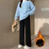 Pantalones de maternidad para primavera y otoño 2026, nuevos pantalones versátiles de felpa suave con soporte para el vientre, pantalones de pierna ancha para maternidad para otoño