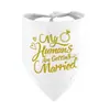 Lenço Triângulo de Casamento para Pets Transfronteiriço Meus Humanos Vão Casar Lenço para Gato e Cachorro