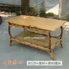Mesa de Centro de Bambú, Mesa Pequeña de Té para Uso Doméstico, Mesa Tatami Simple para Balcón, Mesa Cuadrada de Bambú Estilo Zen, Mesa de Ocio, Mesa de Té