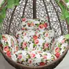 Cojín para silla de mimbre de cesta colgante, columpio nido de pájaro individual lavable, cojín para silla colgante, cojín para silla de mimbre, cojín para planta colgante de mimbre, engrosado