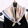 Pañuelo de Imitación Seda Estilo Coreano, Moderno y Versátil, Tacto de Alta Gama, Pañuelo Cuadrado de 70 cm, Pañuelo de Cinta, Pañuelo Delgado de Verano para Mujer