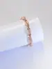 Estilo Europeu e Americano Ouro Feminino Oval Calcedônia Joia Cravejada com Diamantes Inlaid com Pedra Olho de Gato Geométrica Pulseira Simples Pequena Atacado