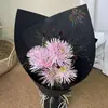 2026 Novo Modelo Ano Novo Fogos de Artifício Buquê em Formato de Papel Preto Cartão Rígido de Papel Papelão Papel para Embalagem Floral Materiais