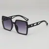Gafas de Sol 2026 Nuevo Estilo para Mujer Gafas de Sol de Alta Gama Anti-UV con Montura Cuadrada Grande para Rostros Redondos y Diseño Simple