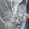 Collar de Moda de Lujo Ligero Estilo Chica Dulce Super Hada con un Toque Urbano, Collar con Colgante de Corazón de Moda, Cadena Elegante para la Clavícula