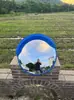 Espejo Fotográfico de Celebridad de Internet, Espejo Reflectante Cóncavo-Convexo, Decoración para Actividades al Aire Libre, Espejo de Gran Ángulo, Toma de Fotos en Atracciones Turísticas, Espejo Rosa Divertido