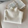 Ropa infantil Cane Pear Suéter de niña con pantalón corto para invierno 2024 Nuevo top de lana tejida coreana para niños Ropa de bebé