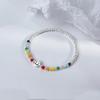 Pulseira Acrílica de Liga de Cobre Contas Coloridas Amor Pulseira Arco-Íris Feminina Nicho Fresca Fofa Urso Nuvem Pulseira
