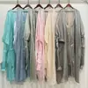 M226 # 6 Cores em Estoque, Blusa Cardigan Quente Vendida na Amazon Aliexpress com Laço, Vestido Feminino Casual Soltinho Plus Size.