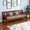 Sofá de Madera Maciza para Sala de Estar en Casa, Estilo Chino Nuevo Minimalista Moderno de Madera, Banco Combinado Fijo Multifuncional para Apartamento Pequeño Personalizable