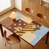 Mantel de mesa de comedor de dibujos animados, impermeable, a prueba de aceite, aislante térmico, antiquemaduras, PVC, modelo nuevo 2026, lujo ligero, mantel de mesa de centro de alta gama