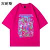 Camiseta de Manga Corta Japonesa de Estación Independiente Transfronteriza para Hombre Verano 2024 Trendy Juvenil Oversize Manga Corta Venta al por Mayor