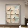 Pintura Decorativa para Sala de Estar de Luxo Leve, Sentido Tridimensional Geométrico, Pintura de Chão Criativa ao Lado do Sofá, Pintura para Gabinete de Entrada Moderno Simples