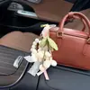 Flor de Tela Fresca Estilo Coreano Brote Colgante Cinta de Encaje Llavero Estilo Pastoral Personalizado Creativo Decoración para Bolso