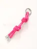 Nuevo Colgante para Llavero de Cuero DIY Nicho Color Caramelo Simple Cuerda de Cuero Colgante para Bolso Tejido Versátil y Casual