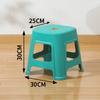 Taburete de plástico para el hogar, banco grueso, taburete de mesa de comedor, taburete cuadrado simple, taburete alto económico, silla antideslizante, taburete bajo para adultos