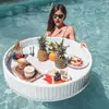 Bandeja Flotante de Agua para Celebridades de Internet de Bali Cesta de Frutas Redonda de Ratán con Forma de Corazón Casa de Huéspedes Hotel Villa Piscina Plato de Cena