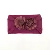 Accesorios para el cabello de bebé de color sólido, Diadema de flor de nailon sin costuras para bebé, Diadema de ala ancha para niños, Lazo