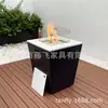 Muebles Metálicos para Exteriores Jardín Azotea Patio Mesa Estufa Calentador de Gas Chimenea Desmontable Europea y Americana