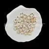 Materiales para Accesorios DIY de Flor de Cerezo de Cinco Pétalos Tridimensional con Sello Dorado de 11 mm, Accesorios de Perlas de Imitación, Decoraciones para Pasadores