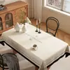 Toalha de Mesa Estilo Francês, Impermeável, à Prova de Óleo, Lavável, Retangular, Resistente ao Calor, Capa para Mesa de Jantar, Luxo Leve, Sensação de Alta Qualidade, Capa para Mesa de Centro em PVC