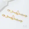 Colgante de Mariposa con Circonita Micro-Pavimentada Color Dorado de 14 Quilates Relleno de Color que Conserva el Color Doble Colgante Hecho a Mano DIY Conector de Colgante para Pulsera