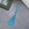 Borla de Cuentas Linglong de 8 cm Nudo Chino de Poliéster Colgante para Disfraz Hanfu Colgante de Metal Marcador de Libros Colgante Pequeño