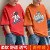 Ropa de verano para niños de manga corta 100% algodón 2026 nueva moda infantil camiseta de manga corta top de verano elegante para niños