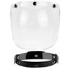 Casco de coche eléctrico, casco retro, medio casco, espejo de burbuja, tres botones, lente de seguridad a prueba de viento con soporte.