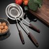 Juego de utensilios de cocina de acero inoxidable 304 cuchara para cocinar espátula con mango de madera vintage cuchara para escurrir hilo suministros de cocina al por mayor