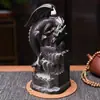 Queimador de incenso de cerâmica extraordinário Castelo de Dinossauro para incenso de refluxo decoração criativa cerimônia de incenso atacado