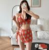 Novo Tecido de Toalha Floral Doce da Tailândia Maiô Sexy com Fenda Estilo Ins Feminino Biquíni para Férias na Praia