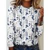 Popular camiseta de manga larga 3D para comercio exterior europeo y americano 2024, mujer, color liso, figura de flor, ropa para mujer de comercio exterior europeo y americano, un pelo lacio