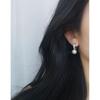 S925 prata esterlina Shijia Pérola brincos redondos feminino nicho design Diamante-embutido luz de luxo elegante elegante pequeno livro vermelho