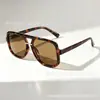 Gafas de sol estilo aviador americanas de montura cuadrada, puente simple individual o doble, unisex, adecuadas para viajes al aire libre y protección solar