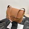 Bolsa de Hombro con Cadena Texturizada Simple de Moda para Mujer de Comercio Exterior Nueva Primavera y Verano Bolso Retro para Debajo del Brazo Mujeres Coreanas