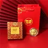 2026 Año del Caballo Modelo Nuevo 0 kg para Llevar Gato de la Fortuna y el Tesoro Linterna Papel Táctil Sobre Rojo Lámina de Oro Moneda Conmemorativa de la Suerte Venta al Por Mayor Directa de Fábrica