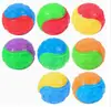 Juguete para mascotas, pelota en forma de C con estampado de hueso bicolor, pelota de sonido TPR, pelota de juguete duradera resistente a la masticación para cachorros