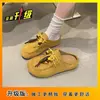 Zapatos Birkenstock de Suela Gruesa Súper Populares sin Cordones para Mujer, Medias Zapatillas de Punta Cerrada para Uso en Exteriores, Nuevos Zapatos Individuales de Venta Caliente Otoño 2025