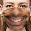 Mascarilla negra personalizada con expresión facial, divertida mascarilla de comercio exterior, mascarilla de algodón a prueba de polvo transfronteriza, mascarilla impresa de Amazon