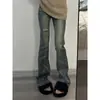 Jeans negros acampanados talla grande para mujer, nueva colección otoño/invierno 2025, cintura alta elástica, corte holgado, efecto adelgazante, pantalones de bota