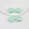 Ding Yi Lua Fria coloridas quadradas galvanizadas acrílico contas soltas furo reto com furo para passar fio contas diy acessórios para corrente de celular