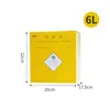[Personalizado] Caja de Almacenamiento de Agujas Desechables Caja de Objetos Punzocortantes de Papel Médico Caja de Basura Caja Cuadrada de Objetos Punzocortantes de Papel Amarillo