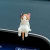 Adornos para coche, lindo gato acostado en la pantalla, muñeco, decoración para exhibición de coche, simulación de gato, pequeños adornos, nuevo