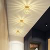 Luz de Pasillo de Lujo Ligero, Luz de Pasillo Moderna Simple, Luz de Techo Redonda Creativa de Cristal para Balcón, Sala de Estar, Entrada, Luz de Entrada