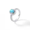 Colar de Turquesa Yangu Conjunto de Joias de Cobre com Zircônia de Luxo Leve Corrente para Clavícula com Zircônia Pulseira Brincos Novo Estilo Chinês