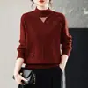 Direto do FabricanteNovo Suéter de Tricô Feminino Gola Alta Meia Cor Sólida Curto Espesso Moda Camisa Básica Outono/Inverno