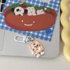 Dibujos Animados Lindo Oso Comida Juguete Llavero Colgante Mochila Escolar Colgante de Bolsa Pequeño Regalo Llavero de Pareja Joyería Regalo