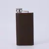 Frasco de Couro Novo Portátil Transfronteiriço Viagem ao Ar Livre Portátil Simples Mini Frasco de Aço Inoxidável Atacado