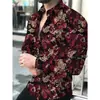 Nueva Camisa de Lujo Ligero de Alta Gama para Hombre 2026, Top Casual Holgado con Estampado de Manga Larga para Hombre, Tallas Plus